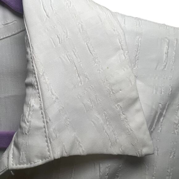 Chelsea & Theodore Asymmetrical White Button Down Dress / Size Large - Picture 3 of 7